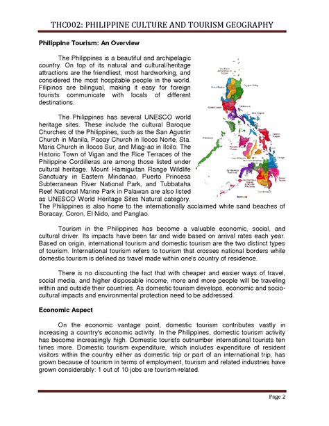 philippine tourism geography and culture|Chapter 1 .